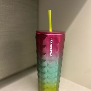 Starbucks Pink and Green Ombre Tumbler